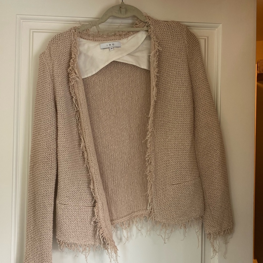 IRO Paris SHOULDER-PADDED wool cardigan